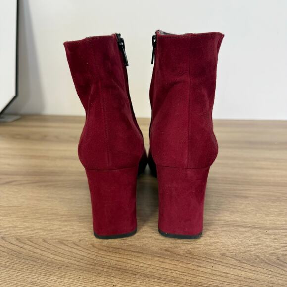 Paul Green Womens Red Chunky Booties Size 6 Beautifully made Quality Thick Heels - Picture 7 of 14
